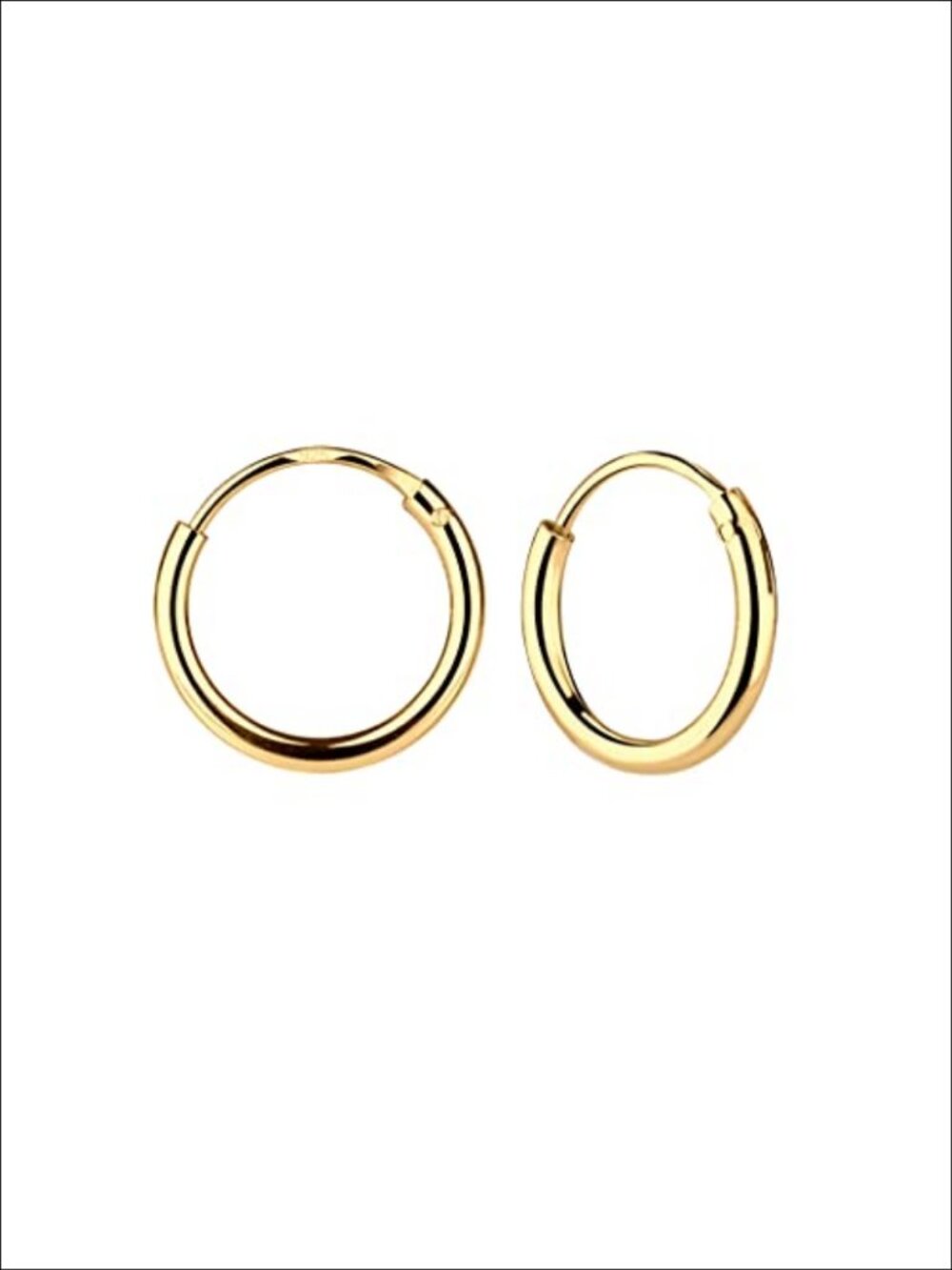 Cherished Moments 10mm Endless Hoop Earrings 14k Gold-Plated over 925 Sterling